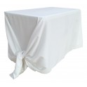 Nappe Lisse Style 3 Polyester BLANCHE pour table pliante rectangle 122cm x 61cm
