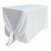 Nappe Lisse Polyester BLANCHE pour table pliante rectangle 122cm x 61cm