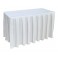 Nappe Ondulée 4 Polyester BLANCHE pour table pliante rectangle 122cm x 61cm