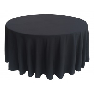 Housse Ondulée 3 Polyester NOIRE pour table pliante ronde Diamètre 150 cm