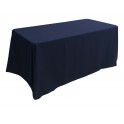 Nappe Lisse 3 Polyester NOIRE pour table pliante rectangle 152cm x 76cm