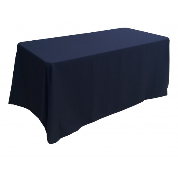 Housse Lisse Spandex NOIRE pour table pliante rectangle 152cm x