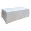 Nappe Lisse Style 3 BLANCHE pour table pliante rectangle 200cm x 90cm