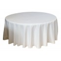 Housse Ondulée 3 Polyester BLANCHE pour table pliante ronde Diamètre 180 cm