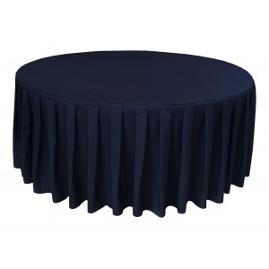 Housse Ondulée 4 Polyester NOIRE pour table pliante ronde Diamètre 180 cm