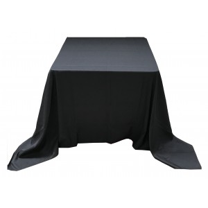Nappe Ondulée 3 Polyester NOIRE pour table pliante carrée 87cm x 87cm 