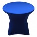 Housse Lisse Spandex BLEUE pour table pliante ronde, Diamètre 80 cm