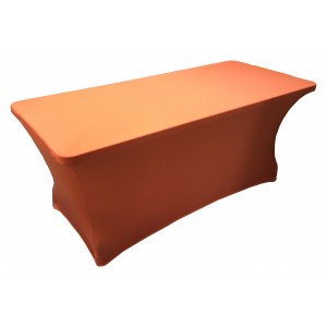 Housse Lisse Spandex BLANCHE pour table pliante rectangle 183cm x 76cm