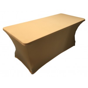 Housse Lisse Spandex DOREE pour table pliante rectangle 183cm x 76cm