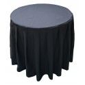 Housse Ondulée 4 Polyester BLANCHE pour table pliante ronde Diamètre 80 cm