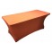 Housse Lisse Spandex ORANGE pour table pliante rectangle 152cm x 76cm